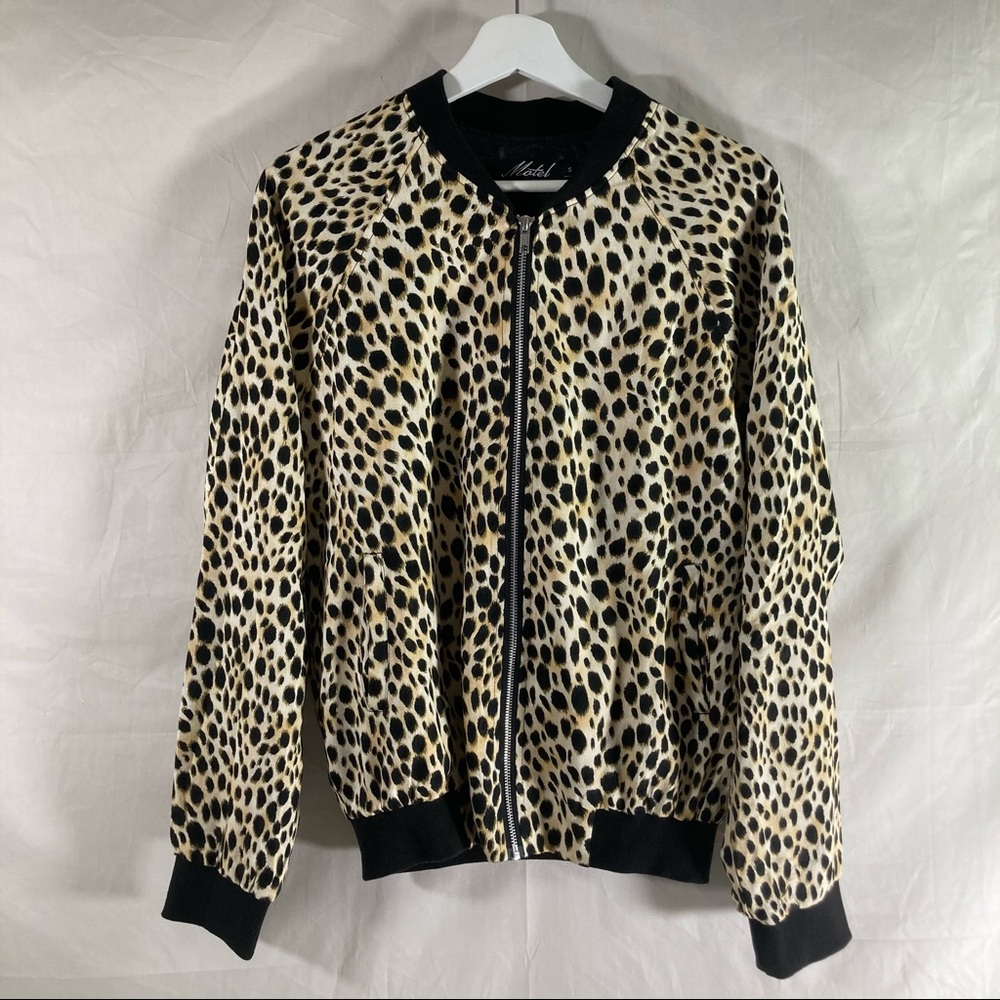 Leopard Print Bomber Jacket